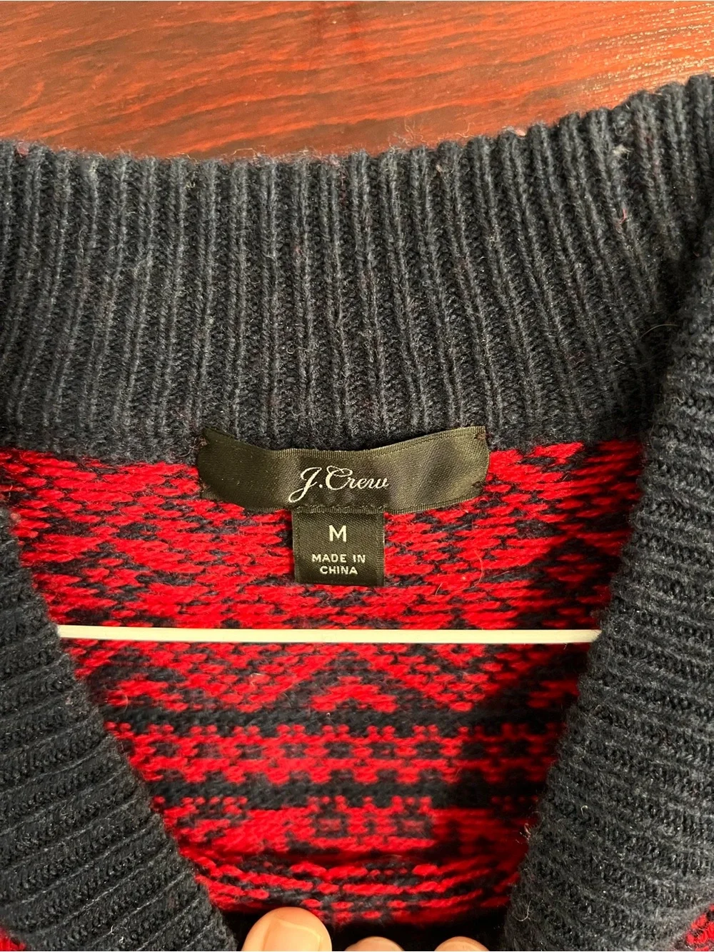 J Crew Women’s Nordic Fair Isle Lambswool Blend Crewneck size Medium - Picture 4 of 11